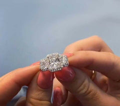 3 Carat Radiant Cut Diamond Engagement Ring for Women, Wedding Ring, Christmas Gifts