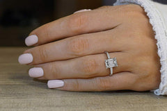 3 Carat Emerald Cut Diamond Engagement Ring For Women, Wedding Ring, Anniversary Gifts, Bridal Set Ring