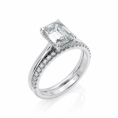 3 Carat Emerald Cut Diamond Engagement Ring For Women, Wedding Ring, Anniversary Gifts, Bridal Set Ring