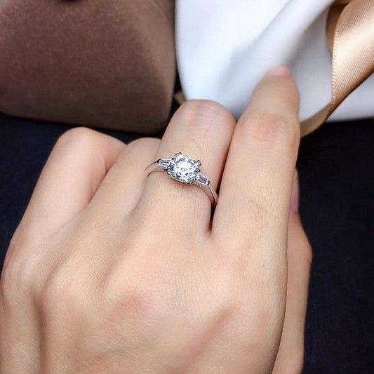 2.5 Carat Round Cut Diamond Engagement Ring for Women, Wedding Ring, Three Stone Ring