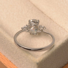2.5 Carat Oval Cut Diamond Engagement Ring for Women, Wedding Ring, Three Stone Ring