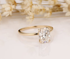 2 Carat Oval Cut Diamond Engagement Ring for Women, Wedding Ring, Christmas Gifts