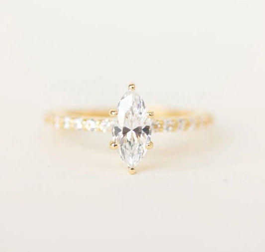1.5 Carat Marquise Cut Diamond Engagement Ring for Women, Wedding Ring, Christmas Gifts