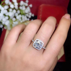 2 Carat Round Cut Diamond Engagement Ring for Women, Wedding Ring, Christmas Gifts, Handmade Ring