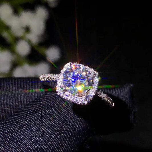 2 Carat Round Cut Diamond Engagement Ring for Women, Wedding Ring, Christmas Gifts, Handmade Ring