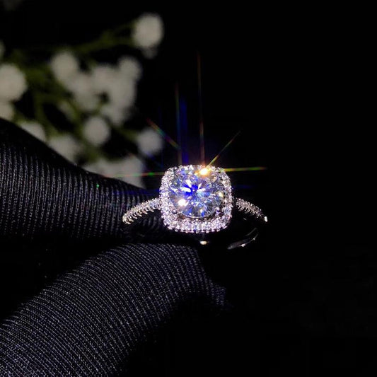 2 Carat Round Cut Diamond Engagement Ring for Women, Wedding Ring, Christmas Gifts, Handmade Ring