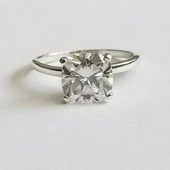 3 Carat Cushion Cut Diamond Engagement Ring for Women, Wedding Ring, Christmas Gifts