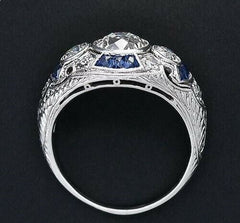 1.5 Carat Round Cut CVD Lab Grown Diamond Engagement Ring for Women, Wedding Ring, Christmas Gifts