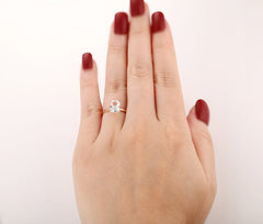 3 Carat Radiant Cut Diamond Engagement Ring for Women, Hidden Halo Wedding Ring, Christmas Gifts