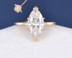 3 Carat Marquise Cut Diamond Engagement Ring for Women, Wedding Ring, Anniversary Gifts