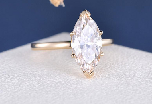 3 Carat Marquise Cut Diamond Engagement Ring for Women, Wedding Ring, Anniversary Gifts