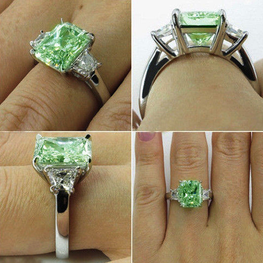 3 Carat Radiant Cut Diamond Engagement Ring for Women, Wedding Ring, Christmas Gifts