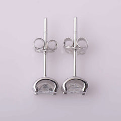 2 TCW Princess Cut Diamond Stud Earrings For Women, Wedding Earrings, Christmas Gifts