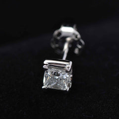 2 TCW Princess Cut Diamond Stud Earrings For Women, Wedding Earrings, Christmas Gifts