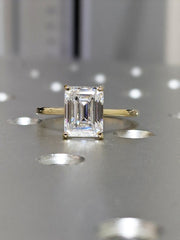 3 Carat Emerald Cut Diamond Engagement Ring for Women, Wedding Ring, Christmas Gifts