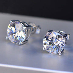 5.0 TCW Round Cut  Diamond Stud Earrings For Women, Wedding Earrings, Engagement Earrings, Christmas Gifts