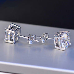 5.0 TCW Round Cut  Diamond Stud Earrings For Women, Wedding Earrings, Engagement Earrings, Christmas Gifts