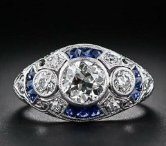 1.5 Carat Round Cut CVD Lab Grown Diamond Engagement Ring for Women, Wedding Ring, Christmas Gifts