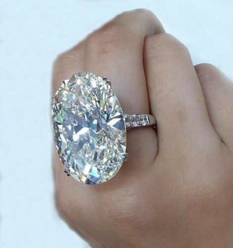 4 Carat Oval Cut Diamond Engagement Ring for Women, Wedding Ring