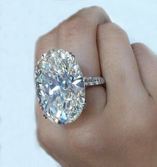 4 Carat Oval Cut Diamond Engagement Ring for Women, Wedding Ring