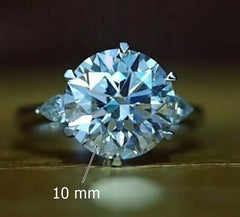 4 Carat Round Cut Diamond Engagement Ring for Women, Wedding Ring, Christmas Gifts