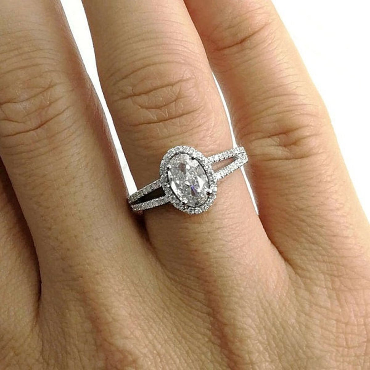 2 Carat Oval Cut Diamond Engagement Ring for Women, Wedding Ring, Anniversary Gifts For Her