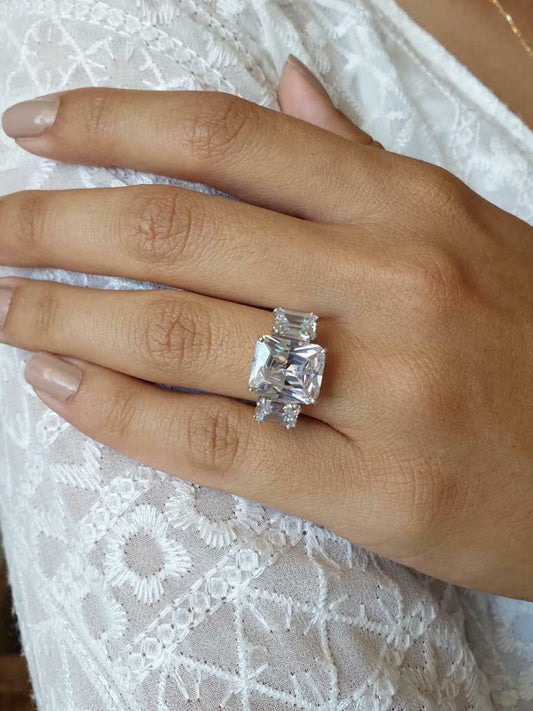 3 Carat Radiant Cut Diamond Engagement Ring For Women, Wedding Ring, Christmas Gifts