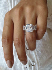3 Carat Radiant Cut Diamond Engagement Ring For Women, Wedding Ring, Christmas Gifts