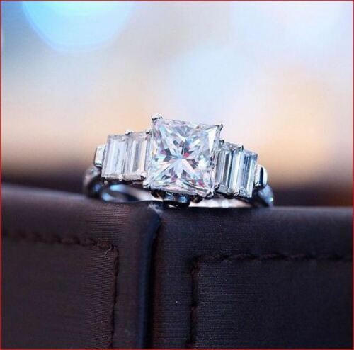 3 Carat Princess Cut Diamond  Engagement Ring for Women, Wedding Ring