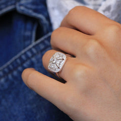 0.50 CT Round Cut Diamond Engagement Ring for Women, Wedding Ring