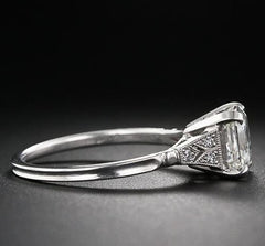 3 Carat Asscher Cut Diamond Engagement Ring for Women, Wedding Ring, Christmas Gifts