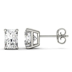 3 TCW Radiant Cut Diamond Stud Earrings For Women, Wedding Earrings, Anniversary Gifts, Christmas Gifts