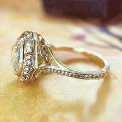 2 Carat Rose Round Cut Diamond Engagement Ring for Women, Wedding Ring