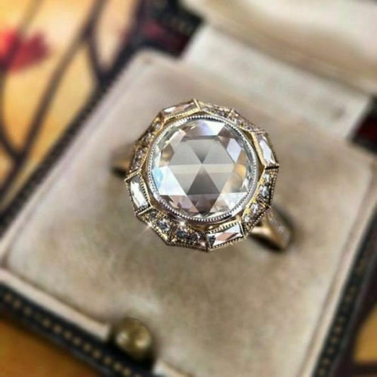 2 Carat Rose Round Cut Diamond Engagement Ring for Women, Wedding Ring