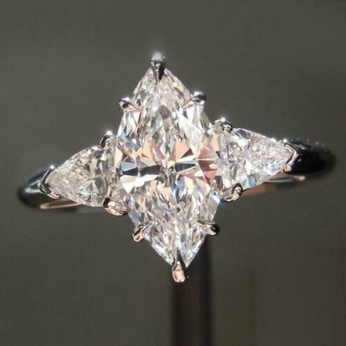 2.5 Carat Marquise Cut Diamond Engagement Rig for Women, Wedding Ring, Christmas Gifts