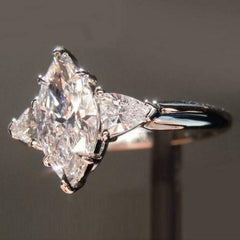 2.5 Carat Marquise Cut Diamond Engagement Rig for Women, Wedding Ring, Christmas Gifts