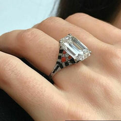 3 Carat Emerald Cut Diamond Engagement Ring for Women, Wedding Ring, Anniversary Gifts For Her
