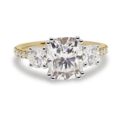 3 Carat Elongated Cushion Cut Diamond Engagement Ring for Women, Wedding Ring