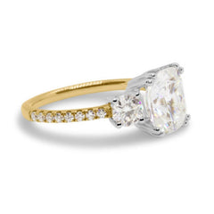 3 Carat Elongated Cushion Cut Diamond Engagement Ring for Women, Wedding Ring