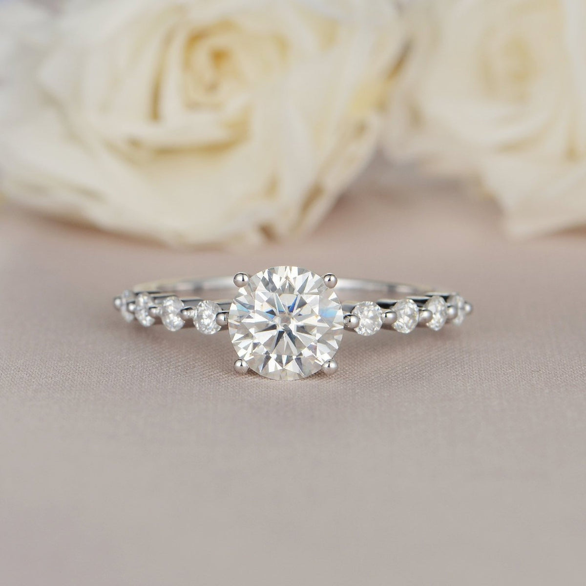 2 Carat Round Cut Diamond Engagement Ring for Women, Wedding Ring, Christmas Gifts