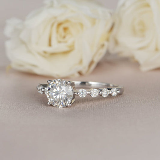 2 Carat Round Cut Diamond Engagement Ring for Women, Wedding Ring, Christmas Gifts
