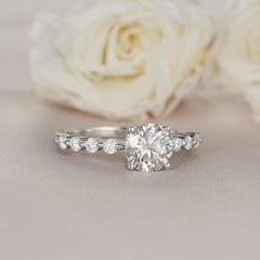 2 Carat Round Cut Diamond Engagement Ring for Women, Wedding Ring, Christmas Gifts