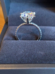4 Carat Round Cut Diamond Engagement Ring for Women, Wedding Ring, Bridal Set Ring, Christmas Gifts