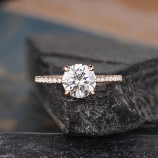 2.5 Carat Round Cut Diamond Engagement Ring for Women, Wedding Ring, Anniversary Gifts For Her
