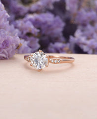 1.5 Carat Round Cut Diamond Engagement Ring for Women, Wedding Ring, Christmas Gifts