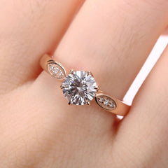 1.5 Carat Round Cut Diamond Engagement Ring for Women, Wedding Ring, Christmas Gifts