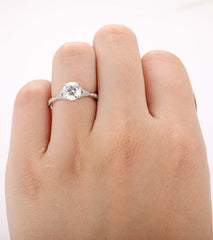 2.5 Carat Round Cut Diamond Engagement Ring for Women, Wedding Ring