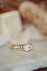 1.5 Carat Oval Cut Diamond Engagement Ring for Women, Wedding Ring, Christmas Gifts