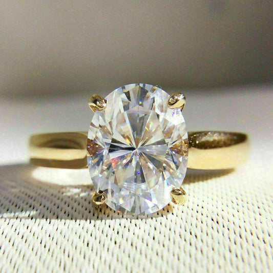 3 Carat Oval Cut Diamond Engagement Ring for Women, Wedding Ring, Christmas Gifts