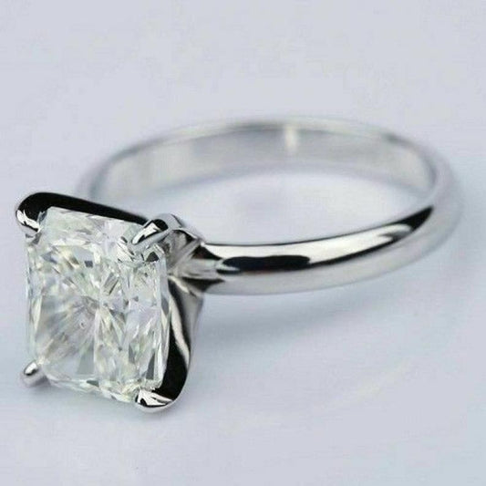 2.5 Carat Radiant Cut Diamond Engagement Ring for Women, Wedding Ring